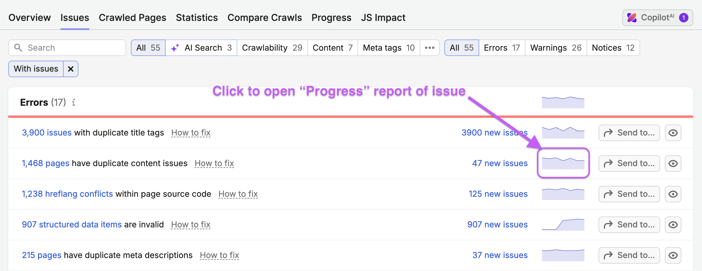 Reviewing Your Site Audit Issues image 1